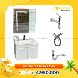 Combo Bộ Tủ Chậu Lavabo Siêu Tiết Kiệm Cao Cấp Navier CBTL07