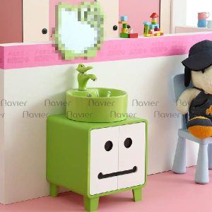 Tủ Lavabo Trẻ Em Nhựa Đặc PVC Cao Cấp Navier NV-TLTE-01