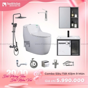 Combo Trọn Bộ Thiết Bị Phòng Tắm 9 Món Tiết Kiệm Navier CBPT0010