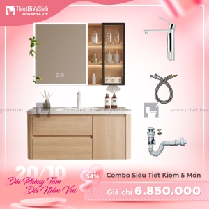 Combo Bộ Tủ Chậu Lavabo Siêu Tiết Kiệm Cao Cấp Navier CBTL06