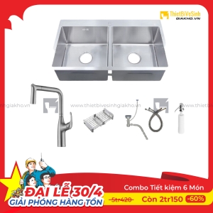 Combo Chậu Chén Siêu Tiết Kiệm 6 Món Navier CBF02