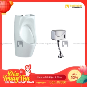 Combo Bồn Tiểu Van Xả Cảm Ứng Siêu Tiết Kiệm Navier CBT05