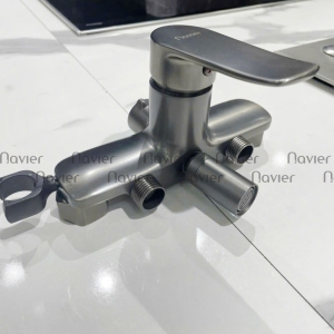 Củ Sen Tắm Nóng Lạnh Đồng Thau Mạ Xám Cao Cấp Navier NV-859C