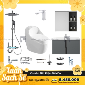 Combo Trọn Bộ Thiết Bị Phòng Tắm Tiết Kiệm Navier CBPT0075