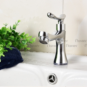 Vòi lavabo lạnh eo inox304 Navier NV-705E (20cm)