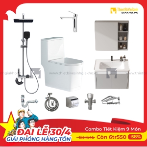 Combo Trọn Bộ Thiết Bị Phòng Tắm 9 Món Tiết Kiệm Navier CBPT009