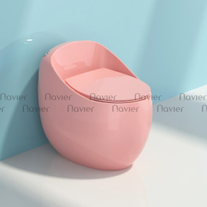 Bồn cầu trứng khối hồng cao cấp NV-1005H