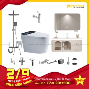 Combo Trọn Bộ Thiết Bị Phòng Tắm 12 Món Cao Cấp Navier CBPT0029