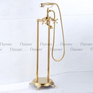 Sen cây đặt sàn bồn tắm mạ vàng cao cấp Navier NV-851V