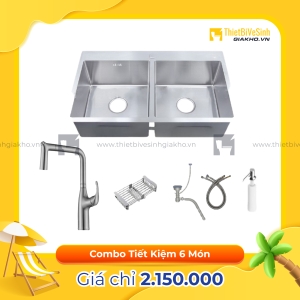 Combo Chậu Chén Siêu Tiết Kiệm 6 Món Navier CBF02