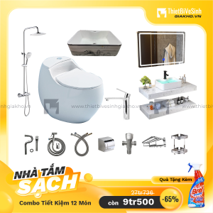 Combo Trọn Bộ Thiết Bị Phòng Tắm 12 Món Tiết Kiệm QT13MTK20