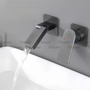 Vòi Lavabo Âm Tường Nóng Lạnh Đồng Thau Cao Cấp Navier NV-5027X