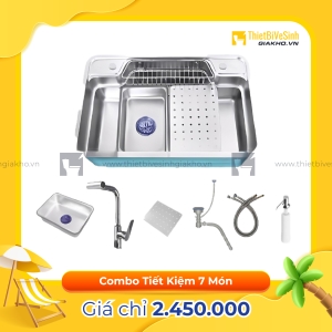 Combo Chậu Chén Siêu Tiết Kiệm 7 Món Navier CBF01