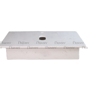 Bàn Đá Lavabo Đặt Bàn Đá Nhân Tạo Vân Trắng Nhú Cạnh Navier NV-491