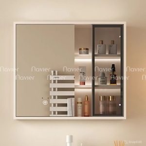 Tủ Gương Lavabo Nhựa PVC Navier NV-TG006