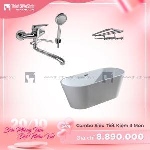 Combo Bồn Tắm Hình Oval Cao Cấp Navier CBBT05