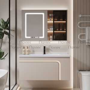 Tủ Chậu Lavabo Nhựa PVC Đặc Cao Cấp Navier NV-580