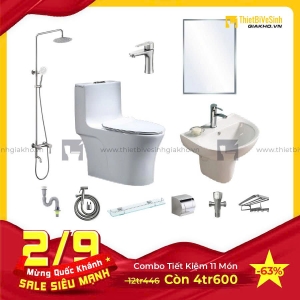 Combo Trọn Bộ Thiết Bị Phòng Tắm 11 Món Tiết Kiệm Navier CBPT001