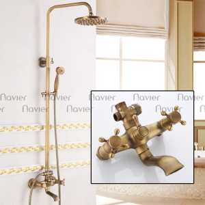 Sen cây tắm nóng lạnh đồng thau mạ vàng Navier NV-803