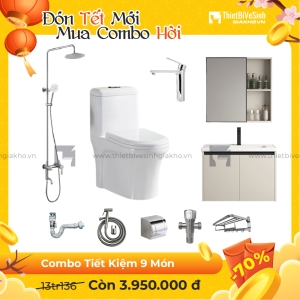 Combo Trọn Bộ Thiết Bị Phòng Tắm 9 Món Tiết Kiệm Navier CBPT004