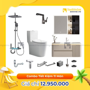 Combo Trọn Bộ Thiết Bị Phòng Tắm 11 Món Tiết Kiệm Navier CBPT0078