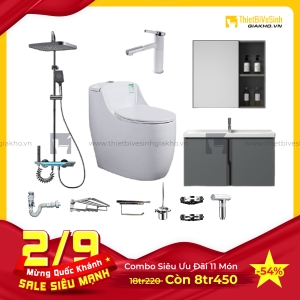 Combo Trọn Bộ Thiết Bị Phòng Tắm Tiết Kiệm Navier CBPT0075