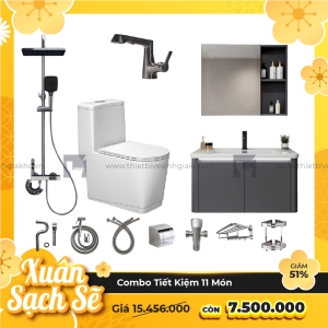 Combo Trọn Bộ Thiết Bị Phòng Tắm 11 Món Tiết Kiệm CBPT0043