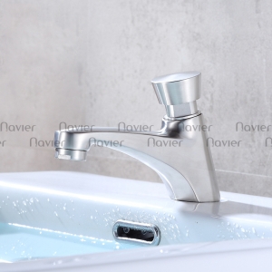 Vòi Lavabo Lạnh Nhấn Hơi Inox 304 Cao Cấp Navier NV-756