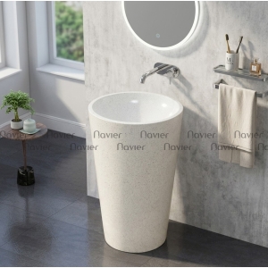 Chậu Lavabo Trụ Chất Liệu Đá Mài Cao Cấp Navier NV-466