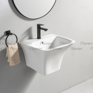 Chậu lavabo liền khối vuông Navier NV-422
