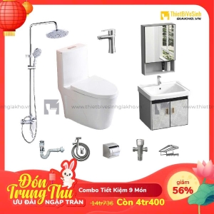 Combo Trọn Bộ Thiết Bị Phòng Tắm 9 Món Tiết Kiệm Navier CBPT007