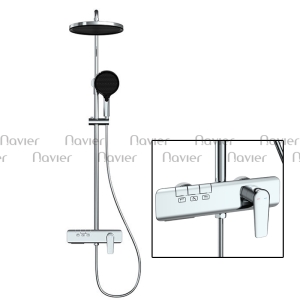 Sen Cây Tắm Nóng Lạnh Đồng Thau Mạ Crom Điều Khiển Phím Đàn Navier NV-1636CR
