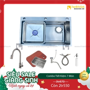 Combo Chậu Chén Siêu Tiết Kiệm 7 Món Navier CBF05