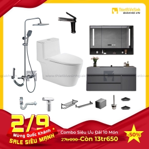 Combo Trọn Bộ Thiết Bị Phòng Tắm 11 Món Tiết Kiệm Navier CBPT0079