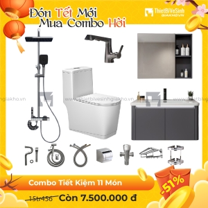 Combo Trọn Bộ Thiết Bị Phòng Tắm 11 Món Tiết Kiệm CBPT0043