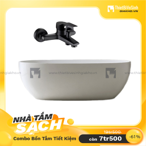 Combo Bồn Tắm Hình Oval Kèm Củ Sen Tắm Cao Cấp Navier CBBT03