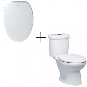 Bồn Cầu 2 Khối Nắp Rửa Cơ Chính Hãng Caesar CD1338/TAF060