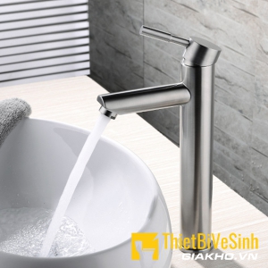 Vòi lavabo lạnh ống điếu tròn inox 304 Navier NV-720L (30cm)