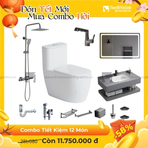 Combo Trọn Bộ Thiết Bị Phòng Tắm 12 Món Tiết Kiệm Navier CBPT0084