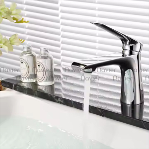 Vòi lavabo nóng lạnh đồng thau mạ crom 5 lớp cao cấp Navier NV-726