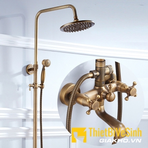 Sen cây tắm nóng lạnh đồng thau mạ vàng Navier NV-803