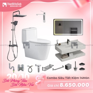 Combo Trọn Bộ Thiết Bị Phòng Tắm 14 Món Tiết Kiệm Navier CBPT0025