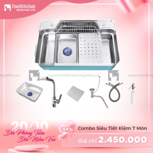 Combo Chậu Chén Siêu Tiết Kiệm 7 Món Navier CBF01