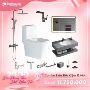 Combo Trọn Bộ Thiết Bị Phòng Tắm 12 Món Tiết Kiệm Navier CBPT0084