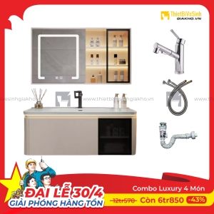 Combo Bộ Tủ Chậu Lavabo Siêu Tiết Kiệm Cao Cấp Navier CBTL05