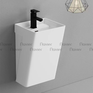Chậu Lavabo Treo Tường Sứ Trắng Navier NV-361