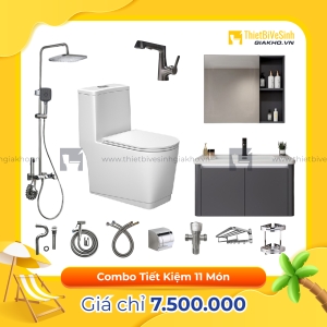 Combo Trọn Bộ Thiết Bị Phòng Tắm 11 Món Tiết Kiệm CBPT0043