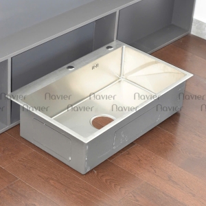 Chậu Chén 1 Ngăn Inox 304 Sơn Xanh Cao Cấp Navier NV-8050SX