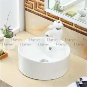 Chậu Lavabo Đặt Bàn Trẻ Em Màu Trắng Navier NV-346T