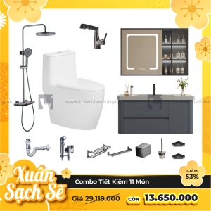 Combo Trọn Bộ Thiết Bị Phòng Tắm 11 Món Tiết Kiệm Navier CBPT0083